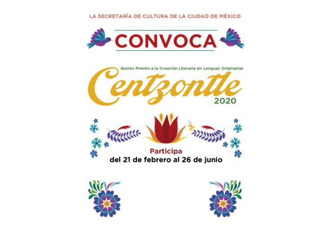 Premio a la Creación Literaria en Lenguas Originarias Centzontle 2020