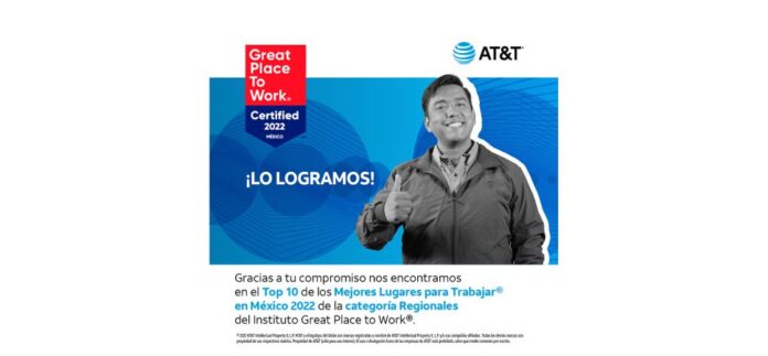 AT&T México entre los 10 Mejores Lugares para Trabajar Regionales 2022