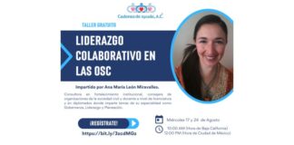 Participa en el taller gratuito “Liderazgo Colaborativo en la OSC” realizado por Cadenas de Ayuda para México