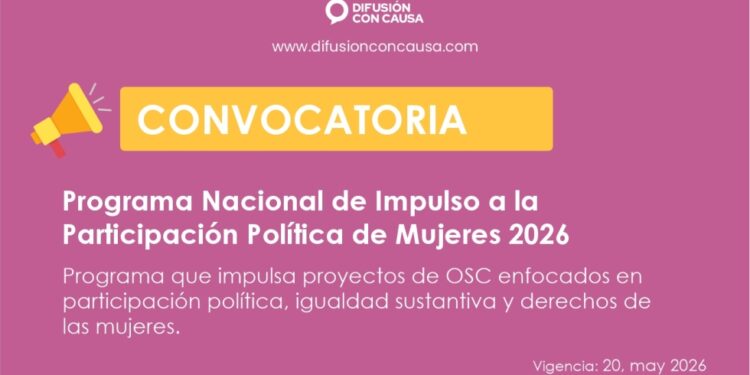 Convocatoria Programa Nacional de Impulso a la Participación Política de Mujeres 2026