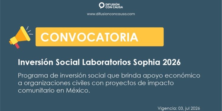Convocatoria Inversión Social Laboratorios Sophia 2026