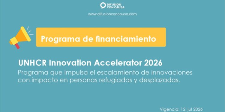 Programa de financiamiento UNHCR Innovation Accelerator 2026